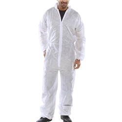 Beeswift Polprop Disposable Coverall White Xl