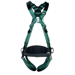Msa Xs V-Form Back/Chest/Hip D-Ring Qf Harness W/Waist Belt Green Xs
