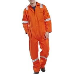 Beeswift Nordic Design Fire Retardant Boilersuit Orange 36