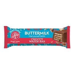 Buttermilk Plant Powered Gluten Free Vegan Wafer Choc Bar 48g [Pack of 18]