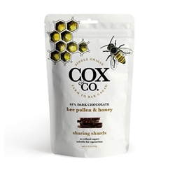 Cox&Co. Bee Pollen & Honey Chocolate Sharing Shards Pouch 120g [Pack of 6]