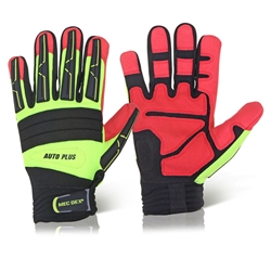 Mecdex Auto Plus Mechanics Gloves Saturnyellow/Black 2Xl