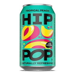 Hip Pop Tropical Peach Living Soda 330ml [Pack of 12]