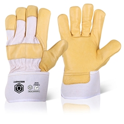 Beeswift Canadian Hide Rigger Gloves Yellow 