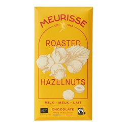 Meurisse Milk chocolate with Roasted Hazelnuts 100g [Pack of 15]