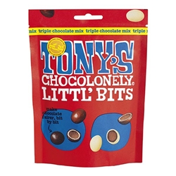 Tony's Chocolonely Littl' Bits Triple Chocolate Mix 100g [Pack of 8]