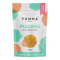 Yumma Candy Pouch Peachies 138g [Pack of 7]