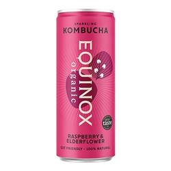 Equinox Raspberry & Elderflower Organic Kombucha 250ml [Pack of 12]