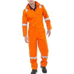 Beeswift Burgan Fire Retardant Anti-Static Boilersuit Orange 46