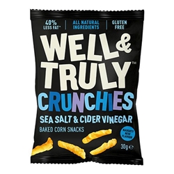 Well&Truly Crunchy Salt & Vinegar 30g [Pack of 10]