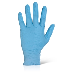 Beeswift Nitrile Disposable Powder Free Gloves Blue M