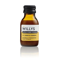Willy's Organic Turmeric & Black Pepper with ACV Shots 60ml [Pack of 15]