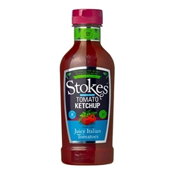 Stokes Reduced Sugar Tomato Ketchup SQUEEZY 475g [Pack of 10]