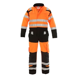 Hydrowear Hove Hi-Vis Two-Tone Coverall Orange / Black 52