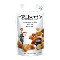 Mr Filberts Italian Black Truffle & Sea Salt Mixed Nuts 100g [Pack of 12]