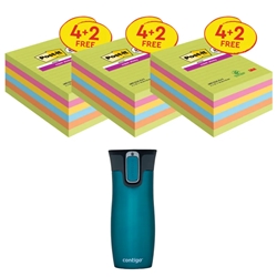Post-it Super Sticky XXL Notes Triple Pack (18 Pads) + FREE Contigo Travel Mug!