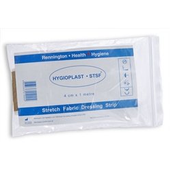 Hygioplast Dressing Strip Fabric 4Cm X 1M Pack Of 10 Flesh 
