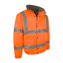 Beeswift Hi-Vis Fleece Lined Bomber Jacket Orange L