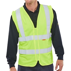 Beeswift Fire Retardant Hi-Vis Vest Saturn Yellow Xl