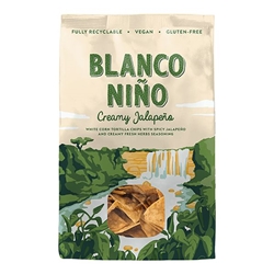 Blanco Nino - Creamy Jalapeño Authentic Tortilla Chips 170g [Pack of 8]