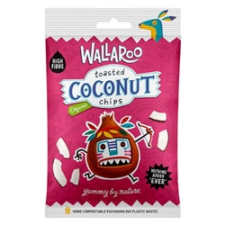 Wallaroo Organic Toasted Organic Coconut Chips 30g [Pack of 10]