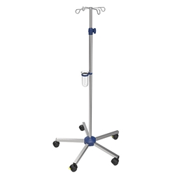 Click Medical Stainless Steel Infusion Stand Ash 121X19X905Mm