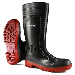 Dunlop Acifort Ribbed Full Safety Wellingtons Black 09