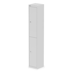 Qube by Bisley Locker 2 Door 1800mm High 457 Deep Goose Grey