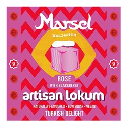 Marsel Delights Rose with Blackerries Lokum 90g [Pack of 6]