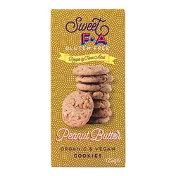 Sweet FA Gluten Free Peanut Butter Cookies 125g [Pack of 12]