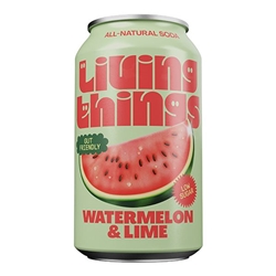 Living Things Watermelon & Lime Soda 330ml [Pack of 12]