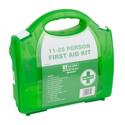 Click Medical 11-25 Person Hsa Irish First Aid Kit With Burn Dressings Green 