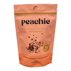 Peachie Almond Cranberry & Crunchy Seeds Menopause Topping 200g [Pack of 12]