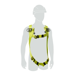 H100 2 Point 2 Loop Universal Size Harness Yellow 140Kg
