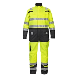 Hydrowear Hove Hi-Vis Two-Tone Coverall Saturnyellow/Black 42