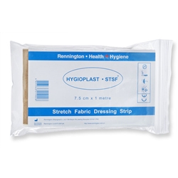 Hygioplast Dressing Strip Fabric 7.5Cm X 1M Pack Of 10 Flesh 