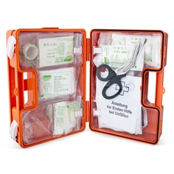 Click Medical German Workplace First Aid Kit Din 13157 Up To 50 Employees Orange 