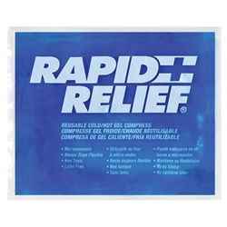 Rapid Relief Reusable Hot/Cold Gel Compress 9"X 11" White 11"