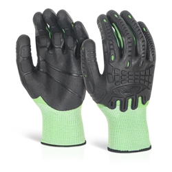 Beeswift Glovezilla Cut Resistant Fully Coated Impact Gloves Green M