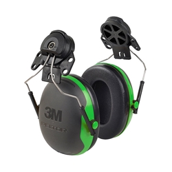 3M Peltor X1P3 Helmet Attachment Ear Defenders Green 