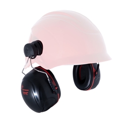 Centurion Sana Safety Helmet Mounted Ear Defenders Snr 34 Black 