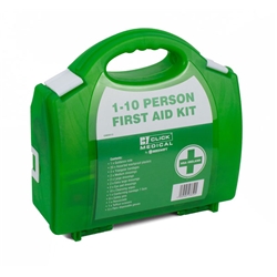 Click Medical 1-10 Hsa Irish First Aid Kit With Eyewash Green 