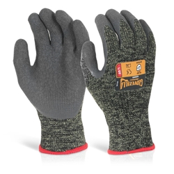 Beeswift Glovezilla Latex Palm Coated Gloves Green S