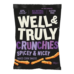 Well&Truly Crunchies Spicey & Nicey 100g [Pack of 14]