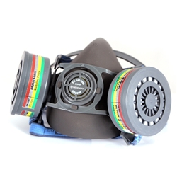 Beeswift Twin Filter Complete Pre-Assembled Respirator With Abek Filters Grey 