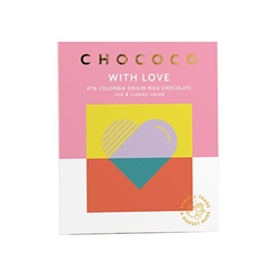 Chococo 47% 'With Love' Milk Chocolate Bar 75g [Pack of 12]