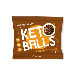 The Protein Ball Co Classic Choc Brownies Keto Ball Snack 25g [Pack of 20]