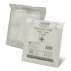 Click Medical Sterile Gauze Swabs 10Cm X 10Cm Pack Of 5  White 