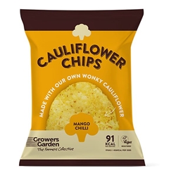 Growers Garden Cauliflower Crisps with Mango Chilli 84g [Pack of 12]
