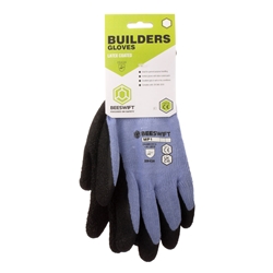Builders Latex Glove Black L